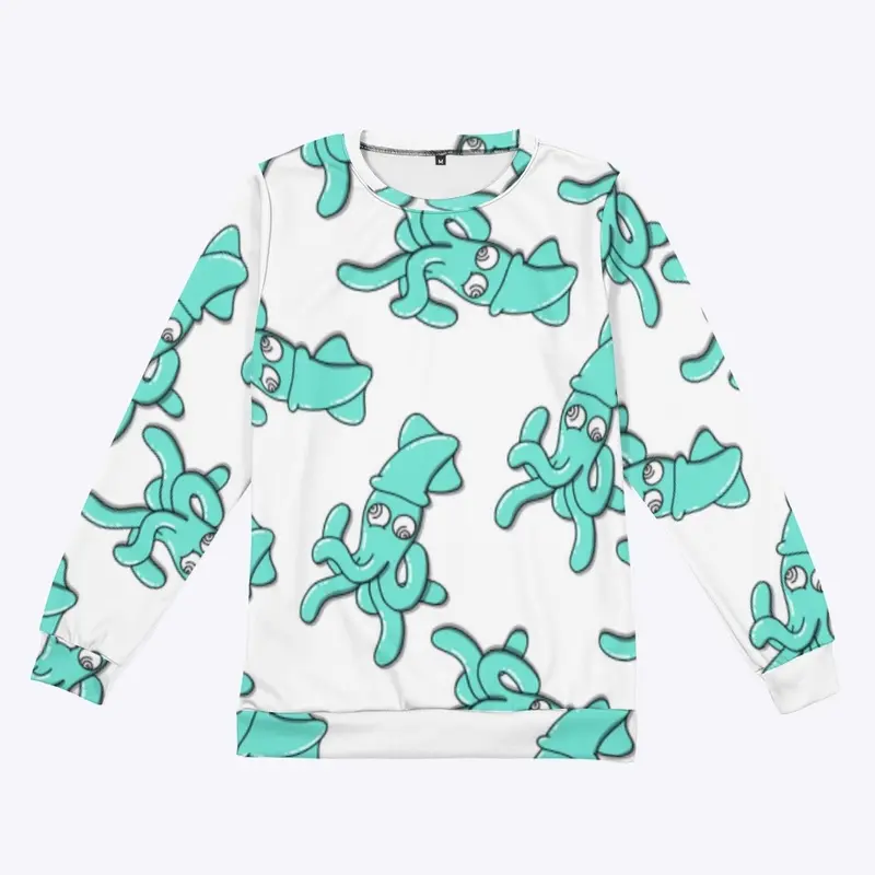 Squid all over print sweatshirt